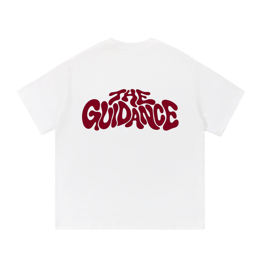 White/Burgundy T-Shirt The Guidance