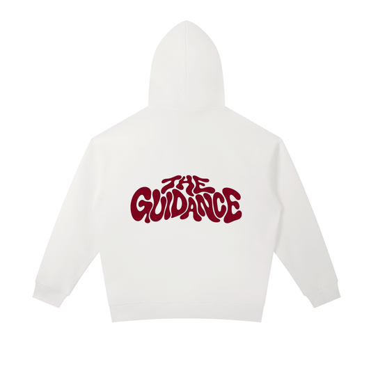 White/Burgundy Hoodie